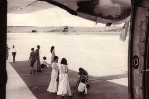 Vietnamese passenger wait to load on C-130