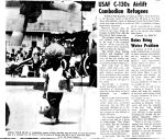 Old News Clipping Cambodian Airlift