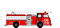 gif animation - hook and ladder fire truck