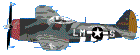 gif animation of a P-47 Thunderbolt in flight.
