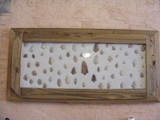 Arrowhead display on the wall of the Suwannee River Diner.