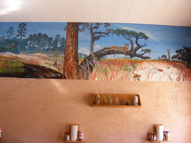 Suwannee River mural sandy scrubs area.