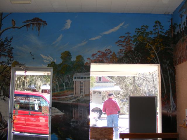 Suwannee mural front wall - Steven Foster Memorial at White Springs, Florida