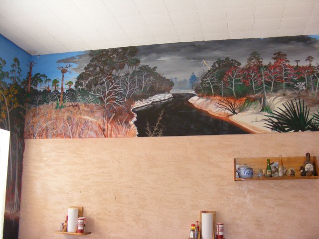 Suwannee River mural Mattair Springs area in December of the mural calendar.